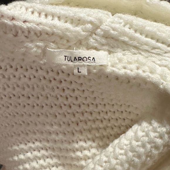 TULAROSA- RIBBED CARDIGAN IN CREAM SOLD OUT! Size Large - Picture 5 of 5